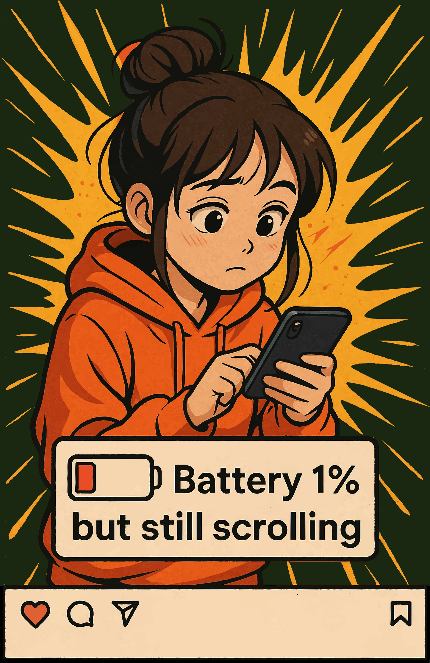 Battery 1%: Instagram T-Shirt (Unisex)