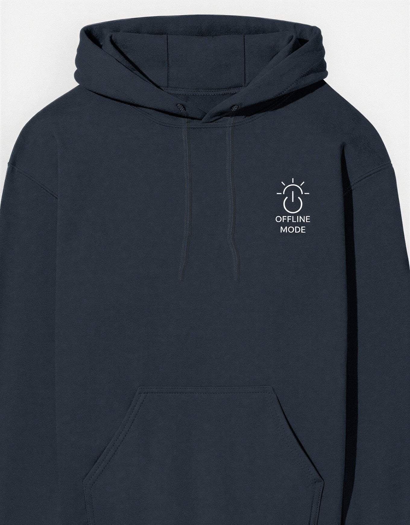 Offline Mode hoodie in Navy blue color variant unisex heavyweight fleece streetwear”