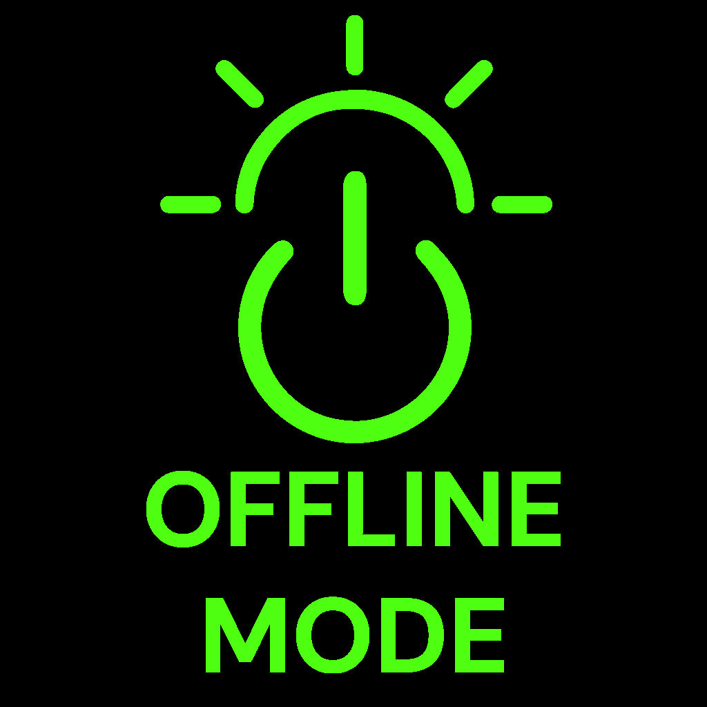 Glow-in-the-dark “Offline Mode” emblem detail on hoodie – KalakarMod design